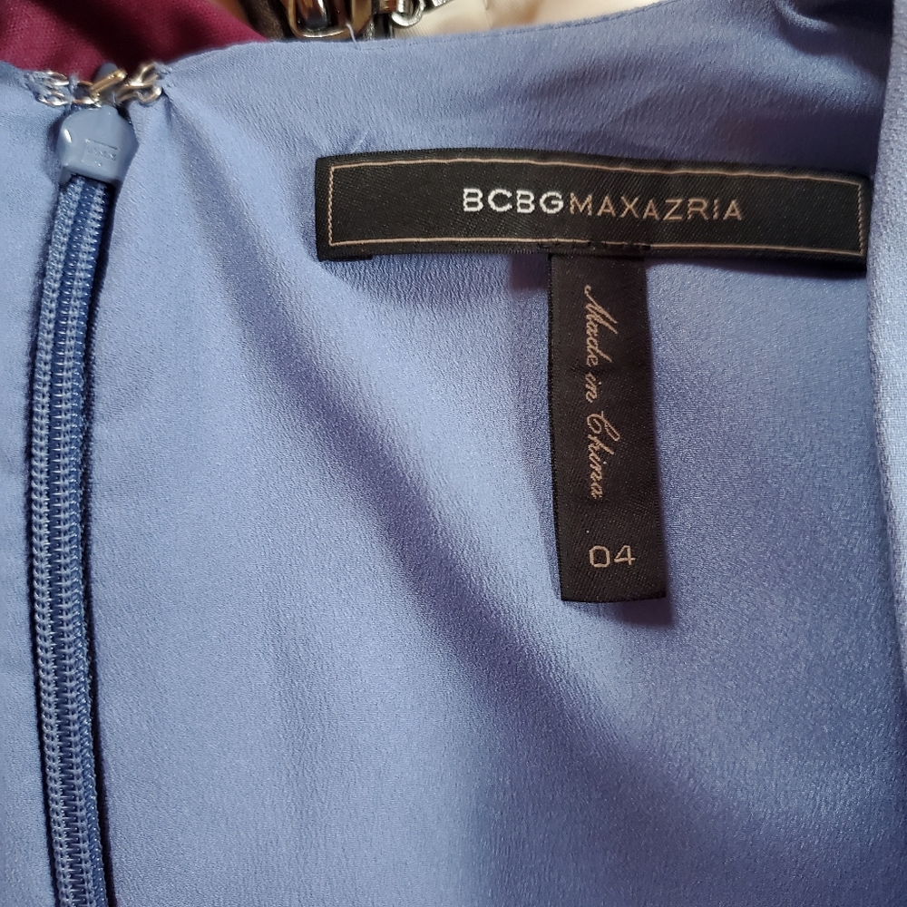 BCBGMAXAZRIA Ruffled Mini Dress in Periwinkle Size 4 - Picture 7 of 14